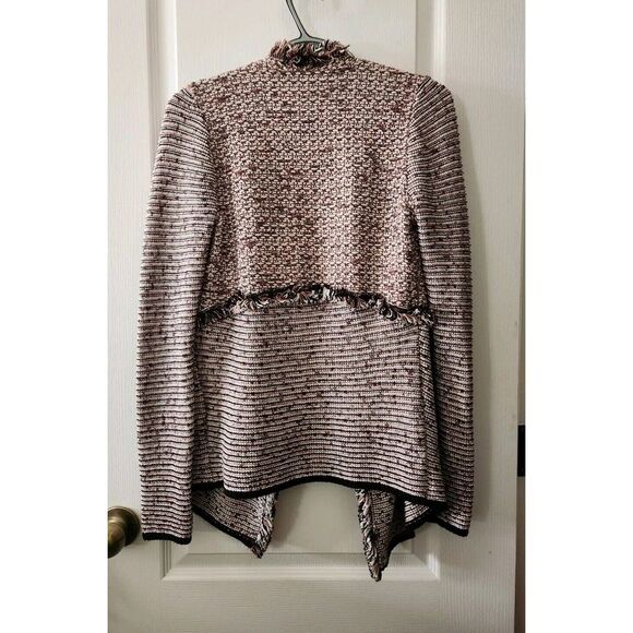 White House Black Market Fringe Knit Cardigan‎ Long Sleeve Cotton Blend Size S - Picture 6 of 10